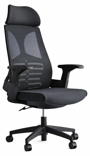 Sedia da ufficio ergonomica con poggiatesta e braccioli regolabili