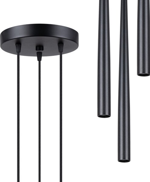 Sollux SL.1463 - Lampadario a sospensione con filo BLISS 3xG9/8W/230V nero
