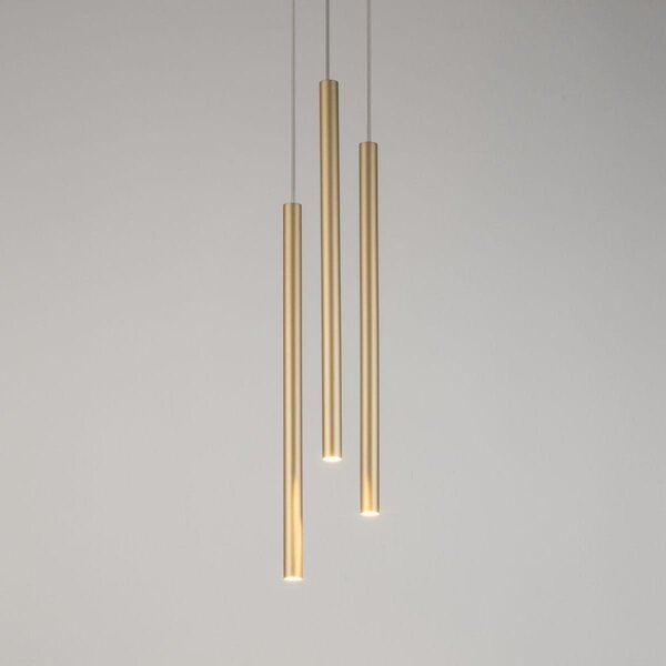 Lampada a sospensione moderna decorativa tripla rotonda oro Sopel 3xG9 3W Sigma Lighting
