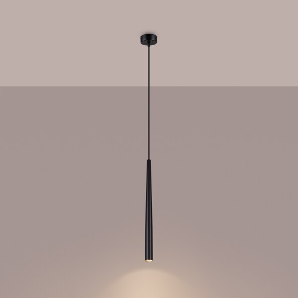 Sollux SL.1462 - Lampadario a sospensione con filo BLISS 1xG9/8W/230V nero