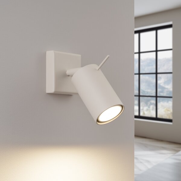 Sollux SL.1494 - Faretto da parete RING 1xGU10/10W/230V color crema