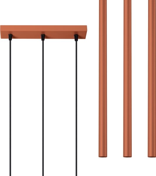 Sollux SL.1526 - Lampadario a sospensione con filo PASTELO 3xG9/8W/230V rosso