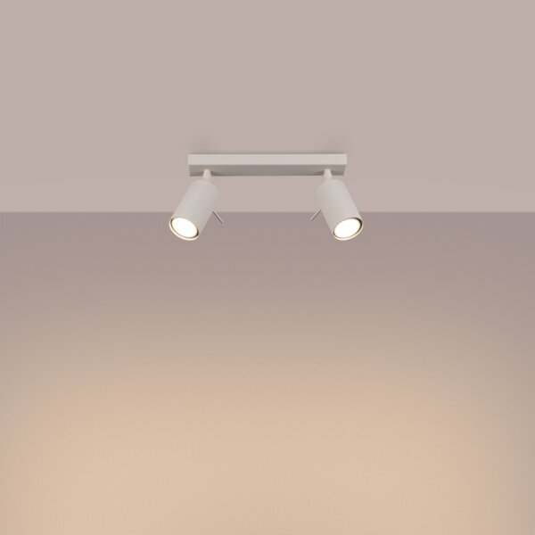 Sollux SL.1495 - Faretto RING 2xGU10/10W/230V color crema