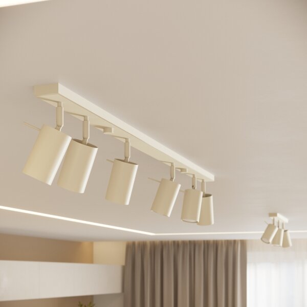 Sollux SL.1496 - Faretto RING 3xGU10/10W/230V color crema