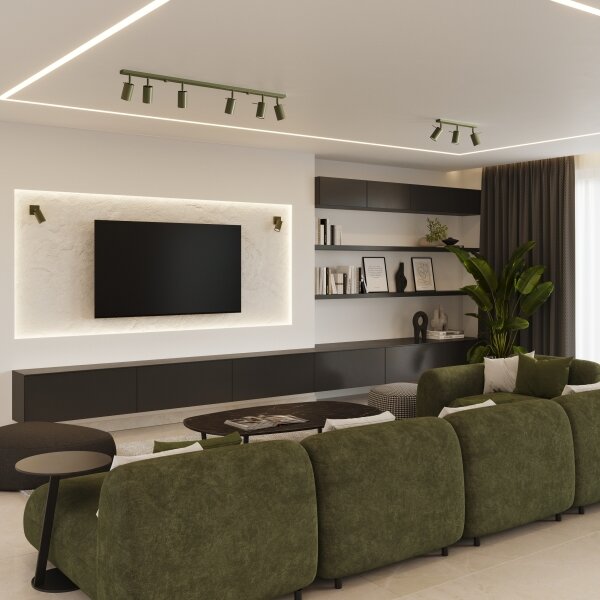 Sollux SL.1505 - Faretto RING 6xGU10/10W/230V verde