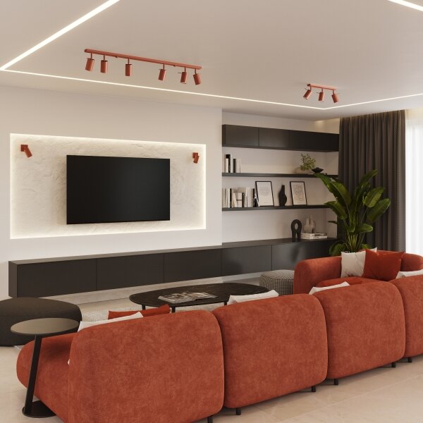 Sollux SL.1506 - Faretto da parete RING 1xGU10/10W/230V rosso