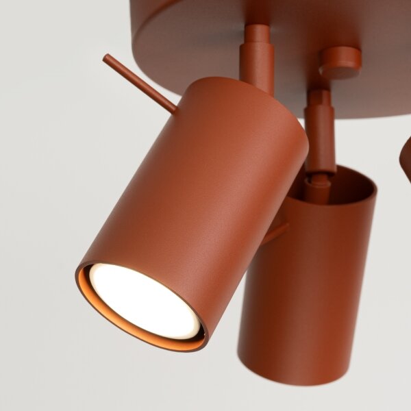 Sollux SL.1509 - Faretto RING 3xGU10/10W/230V rosso