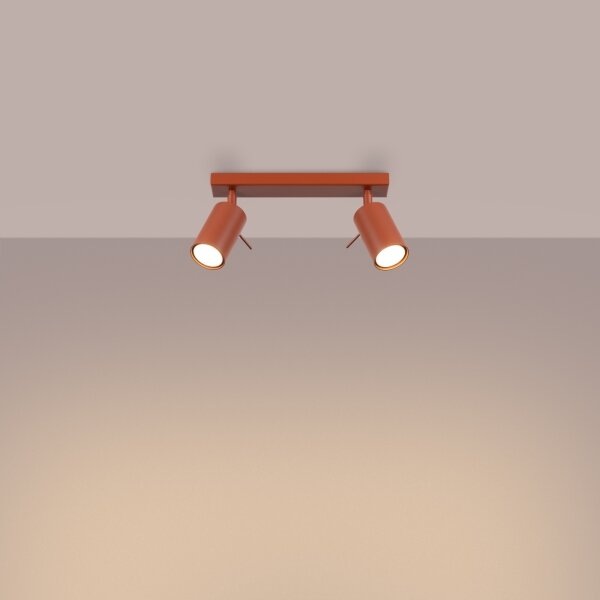 Sollux SL.1507 - Faretto RING 2xGU10/10W/230V rosso