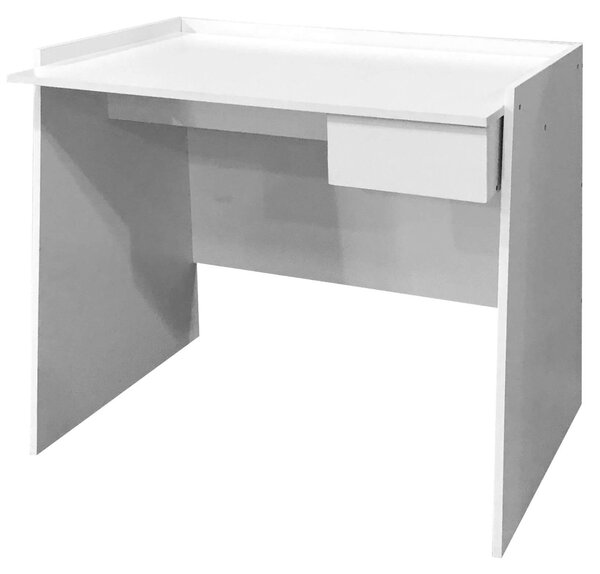 Scrivania 90x60x80 con Cassetto in MDF Bianco