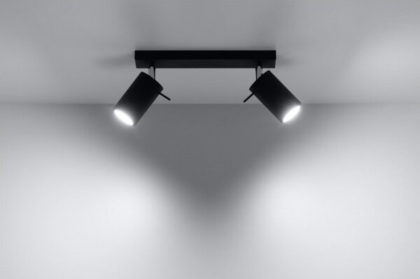 Sollux SL.0092 - Faretto RING 2 2xGU10/10W/230V nero