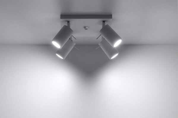 Sollux SL.0090 - Faretto RING 4 4xGU10/10W/230V bianco