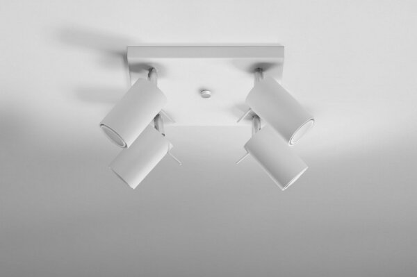 Sollux SL.0090 - Faretto RING 4 4xGU10/10W/230V bianco