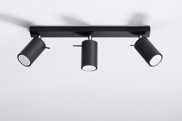 Sollux SL.0093 - Faretto RING 3 3xGU10/10W/230V nero
