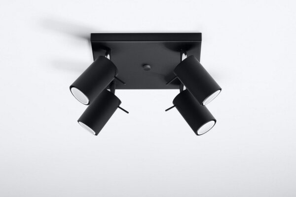 Sollux SL.0094 - Faretto RING 4 4xGU10/10W/230V nero