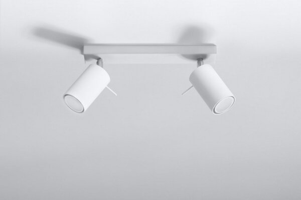 Sollux SL.0088 - Faretto RING 2 2xGU10/10W/230V bianco