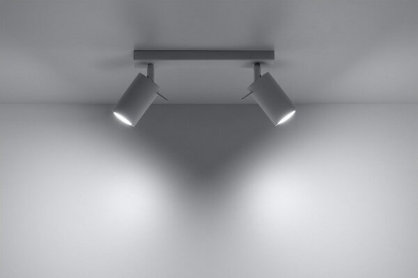 Sollux SL.0088 - Faretto RING 2 2xGU10/10W/230V bianco