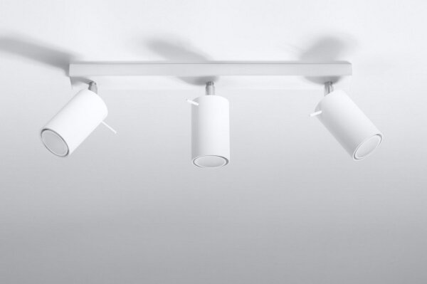 Sollux SL.0089 - Faretto RING 3 3xGU10/10W/230V bianco