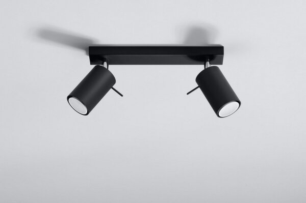 Sollux SL.0092 - Faretto RING 2 2xGU10/10W/230V nero