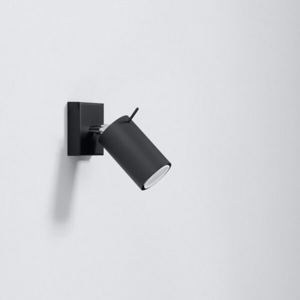 Sollux SL.0091 - Faretto da parete RING 1xGU10/10W/230V nero