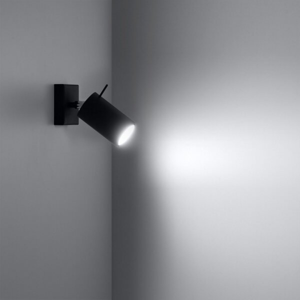 Sollux SL.0091 - Faretto da parete RING 1xGU10/10W/230V nero