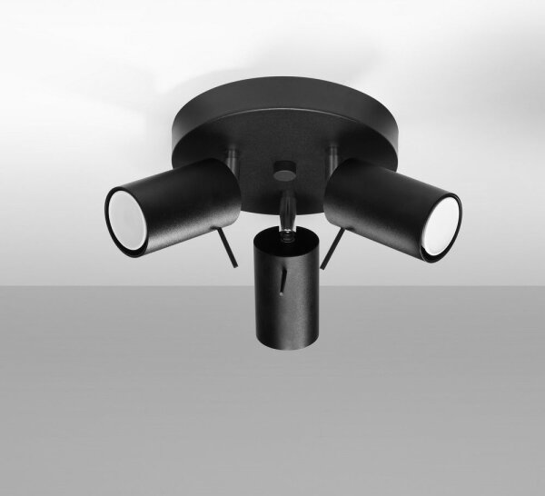 Sollux SL.1016 - Faretto RING 3xGU10/10W/230V nero