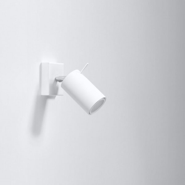 Sollux SL.1024 - Faretto da parete RING 1xGU10/10W/230V bianco