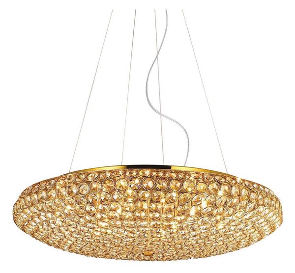 Ideal Lux - Lampadario di cristallo LED a sospensione con catena KING 12xG9/3W/230V diametro 65 cm oro