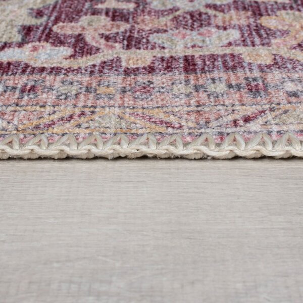 Passatoia lavabile rosso chiaro con fibra riciclata 60x230 cm Windsor - Flair Rugs