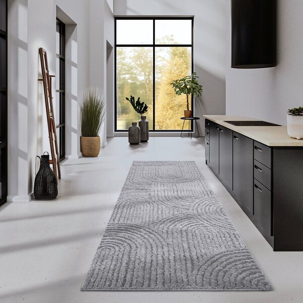 Passatoia grigia 80x240 cm Chappe Light Grey - Elle Decoration