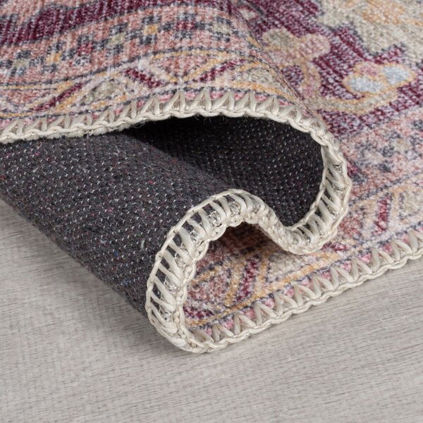 Tappeto lavabile rosso chiaro con fibre riciclate 120x170 cm Windsor - Flair Rugs