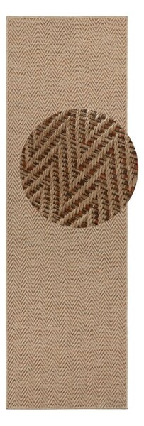 Passatoia da interno ed esterno marrone chiaro 80x350 cm Nature – Hanse Home