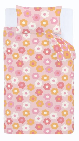Biancheria da letto singola per bambini 135x200 cm Retro Daisy - Catherine Lansfield