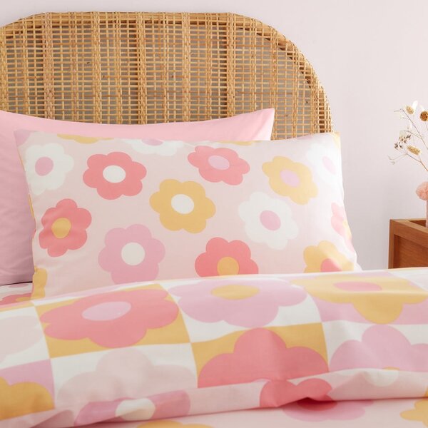 Biancheria da letto singola per bambini 135x200 cm Retro Daisy - Catherine Lansfield