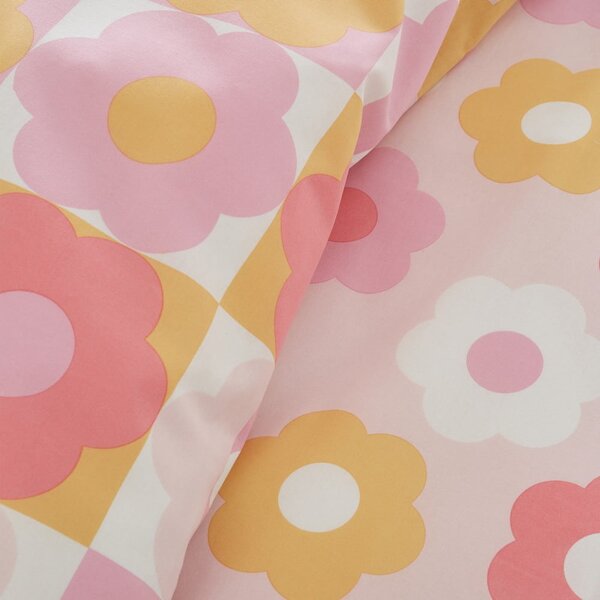 Biancheria da letto singola per bambini 135x200 cm Retro Daisy - Catherine Lansfield