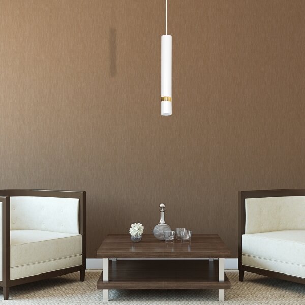 Lampadario a cavo JOKER 1xGU10/25W/230V bianco/oro