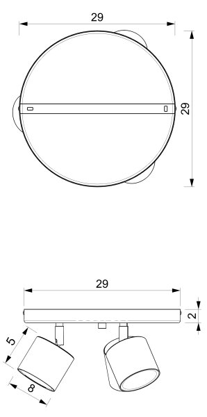 Faretto DIXIE 3xGX53/11W/230V rosa