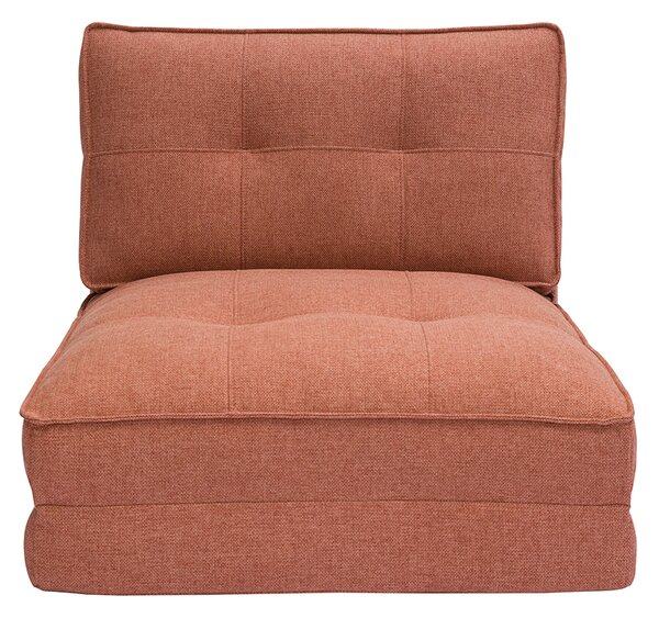 Poltrona letto singola in tessuto color terracotta SALLY
