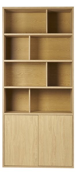 Libreria finitura legno chiaro rovere L92 cm NAGANO
