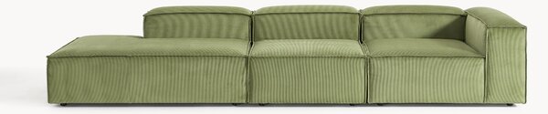 Chaise loungue XL componibile in velluto a coste Lennon