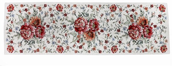 Runner Gobelin Fiori rossi Chenille IT112