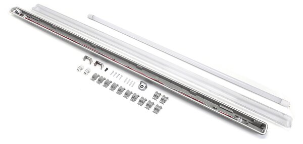 Plafoniera stagna a 1 posto con Tubo Led G13 T8 incluso da 150cm IP65 Bianco freddo 6500K Aigostar