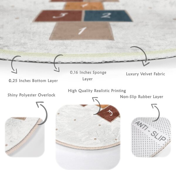 Tappeto per bambini crema ø 120 cm Comfort - Mila Home