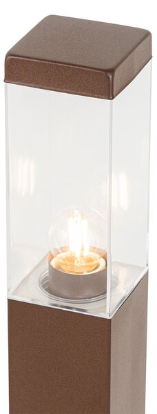 Lampada da esterno intelligente color marrone ruggine 80 cm con WiFi P45 - Malios