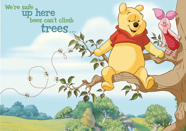 Buvu Fotomurale: Winnie Pooh (We're safe up here) - 254x184 cm