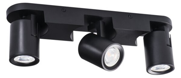 Faretto LAURIN nero 3xGU10x35W in alluminio, dimensioni: 11x34x7 cm, IP20, Kanlux