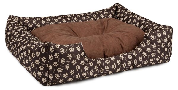 Letto per cani BedDog MIMI divano per cani in Cordura, cuscino per cani in microfibra velour, NAMIB-SAND-DOG (marrone/fantasia),(M) circa 70x55x18cm