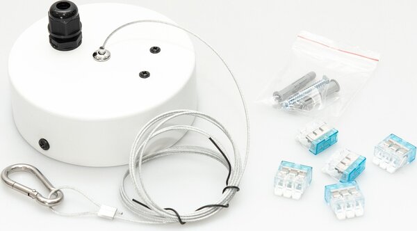 Set di sospensioni DOTLUX con cavo d'acciaio da 2 m per la lampada a sospensione LED CAPPUCCINO