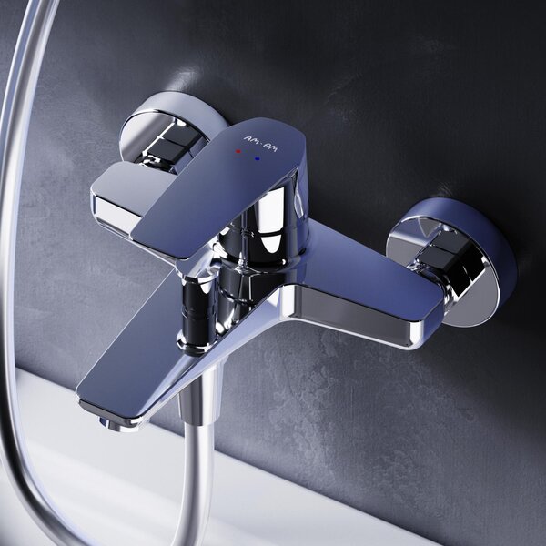 AM.PM Miscelatore per vasca Miscelatore per vasca Miscelatore monocomando cromato Rubinetti per vasca da bagno in ottone a parete