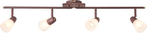 Lampada brillante Milos spot tube 4flg rame antico/bianco-alabastro | 4x R50, E14, 40W, adatto a lampade con riflettore (non incluse) | bracci orientabili / teste orientabili