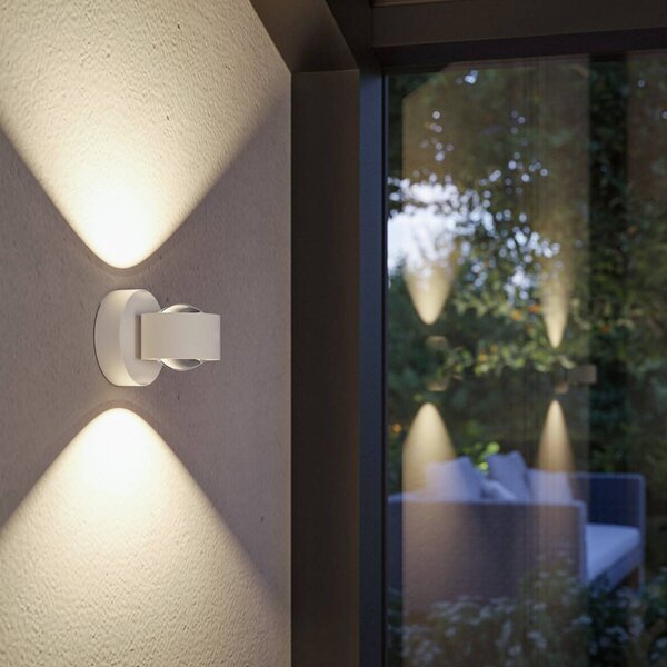 Paulmann Applique da esterni Zorik, dimmerabile, Bianco / Opale, Bagno, Plastica, Moderno, Applique da esterni
